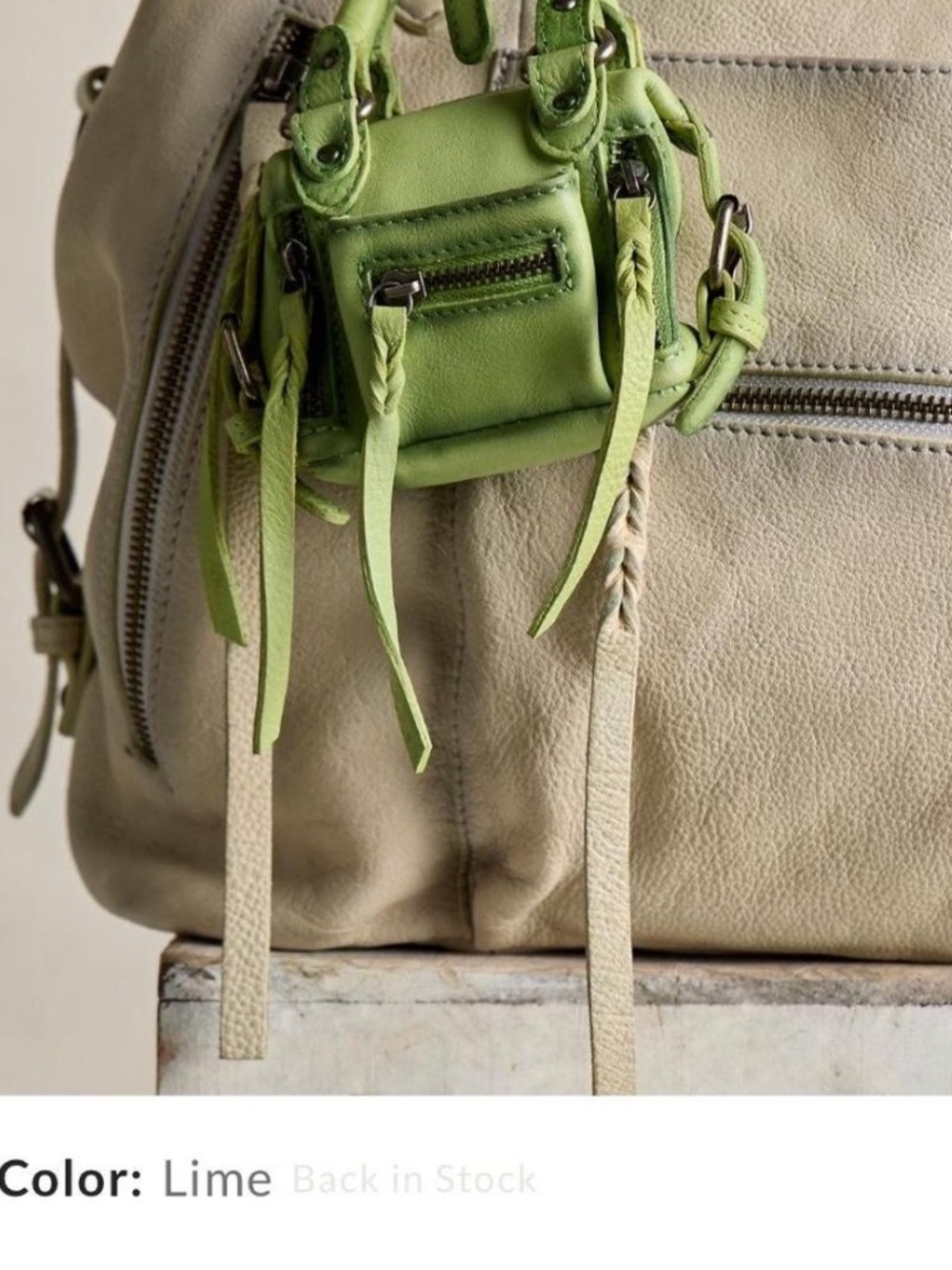Free People Micro Emerson Lime NWT